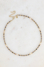 Collier Clarisse - pierres naturelles et perles d'eau douce
