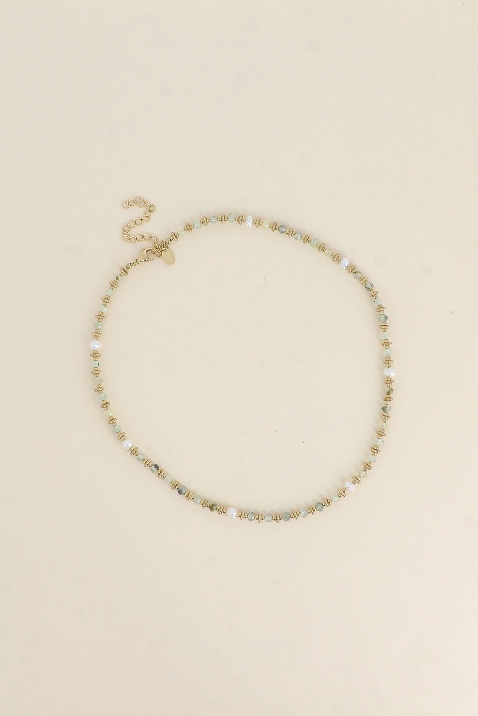 Collier Clarisse - pierres naturelles et perles d'eau douce