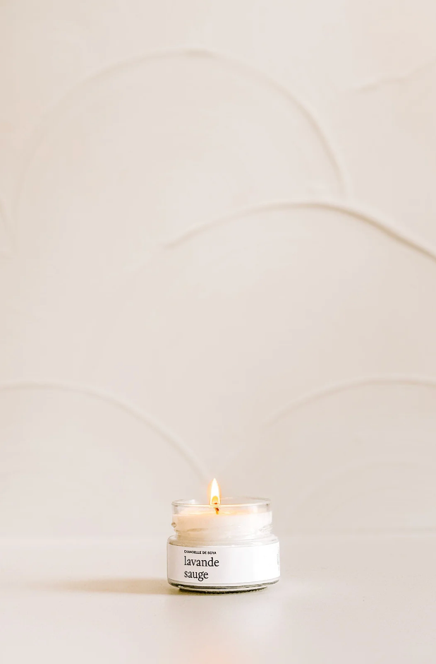 Chandelle de soya - Lavande sauge