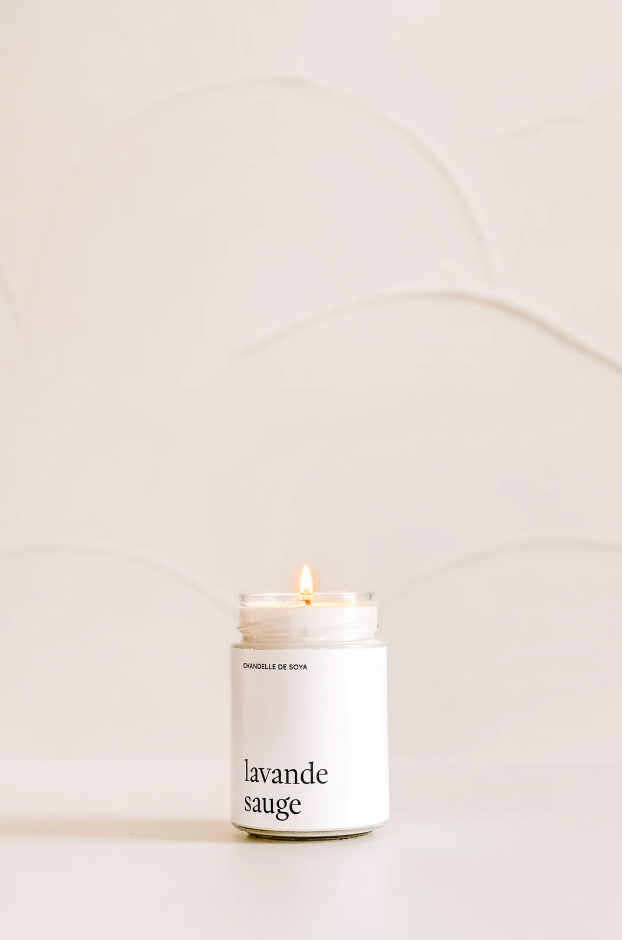 Chandelle de soya - Lavande sauge