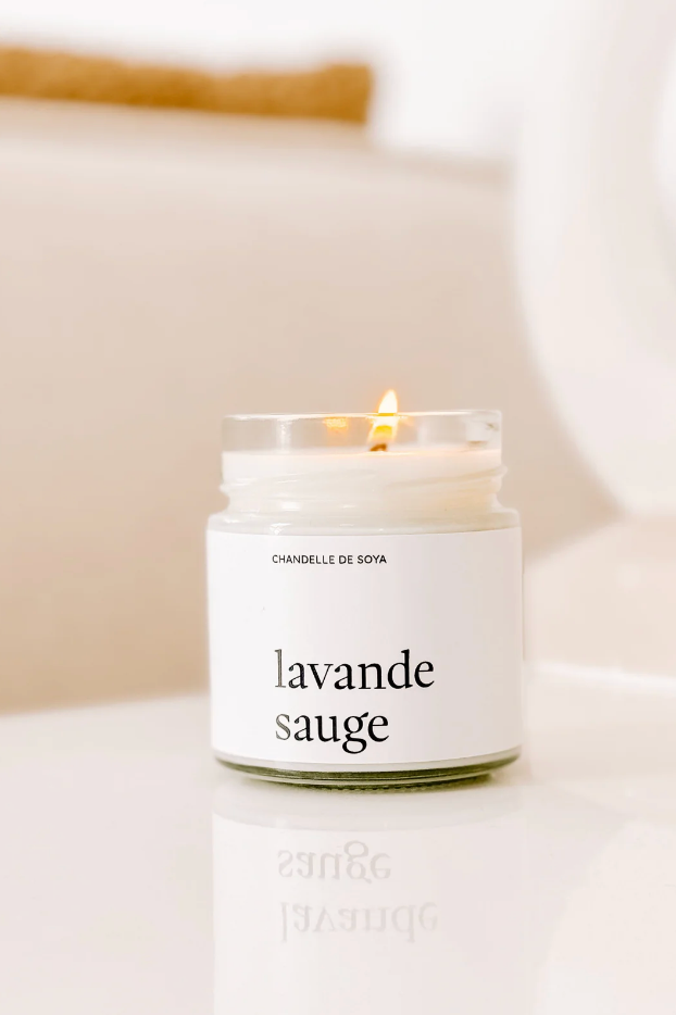 Chandelle de soya - Lavande sauge