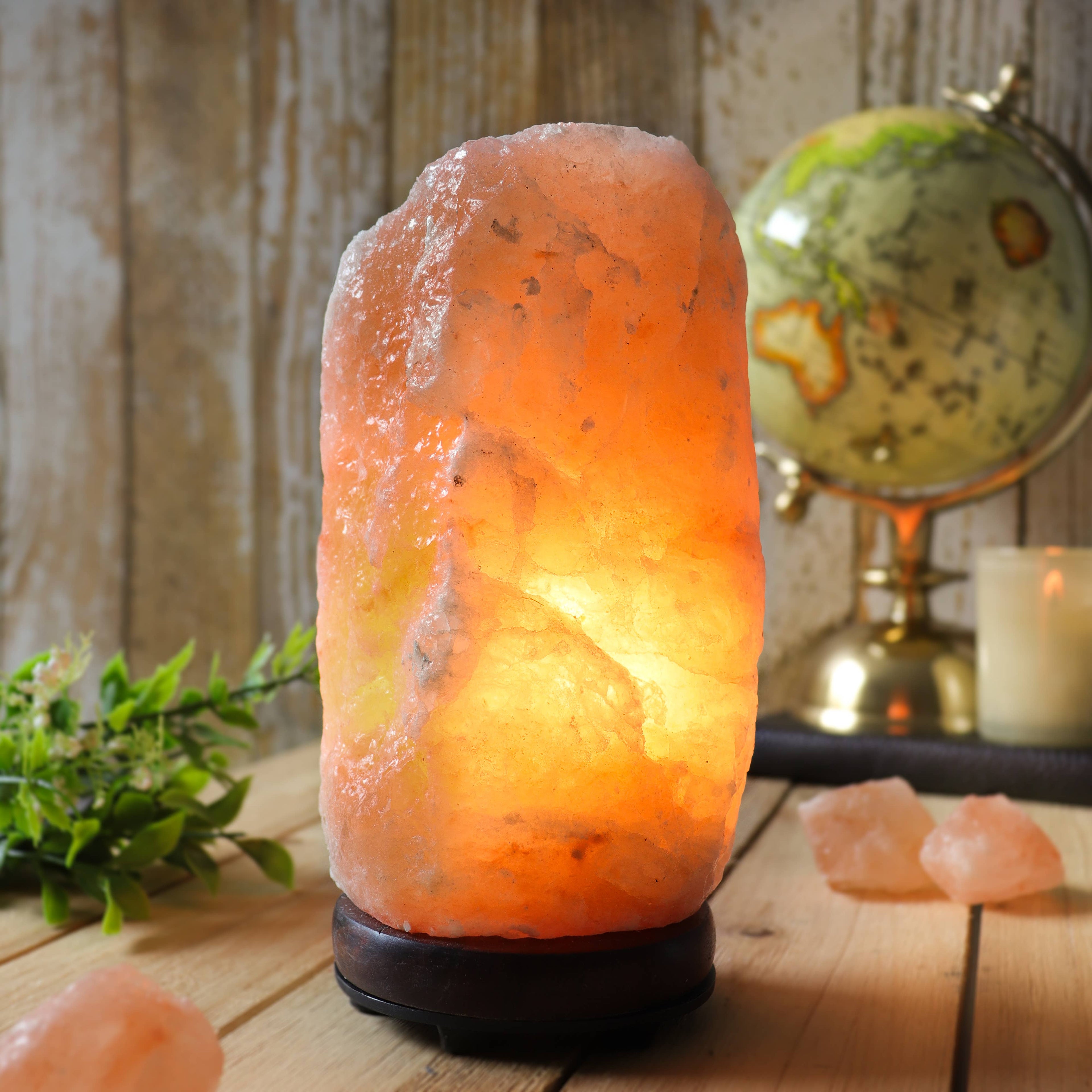 Lampe en cristal de sel himalayen naturel