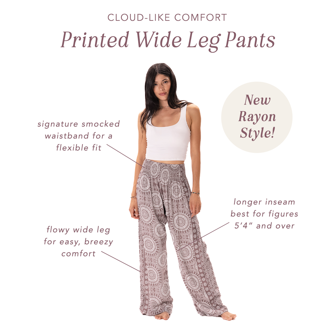 Pantalon large en rayonne