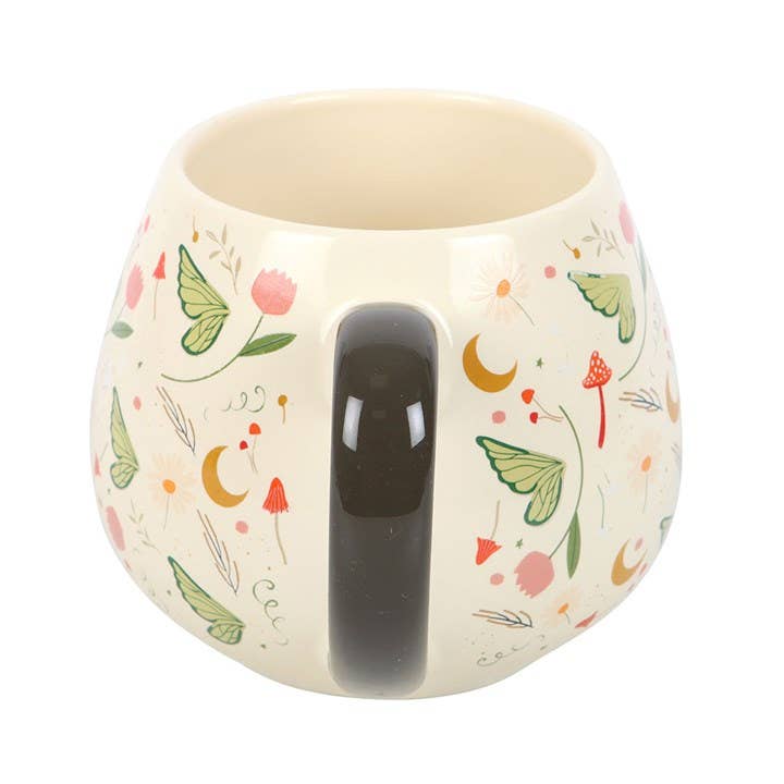Tasse ronde en céramique motif fée folklore