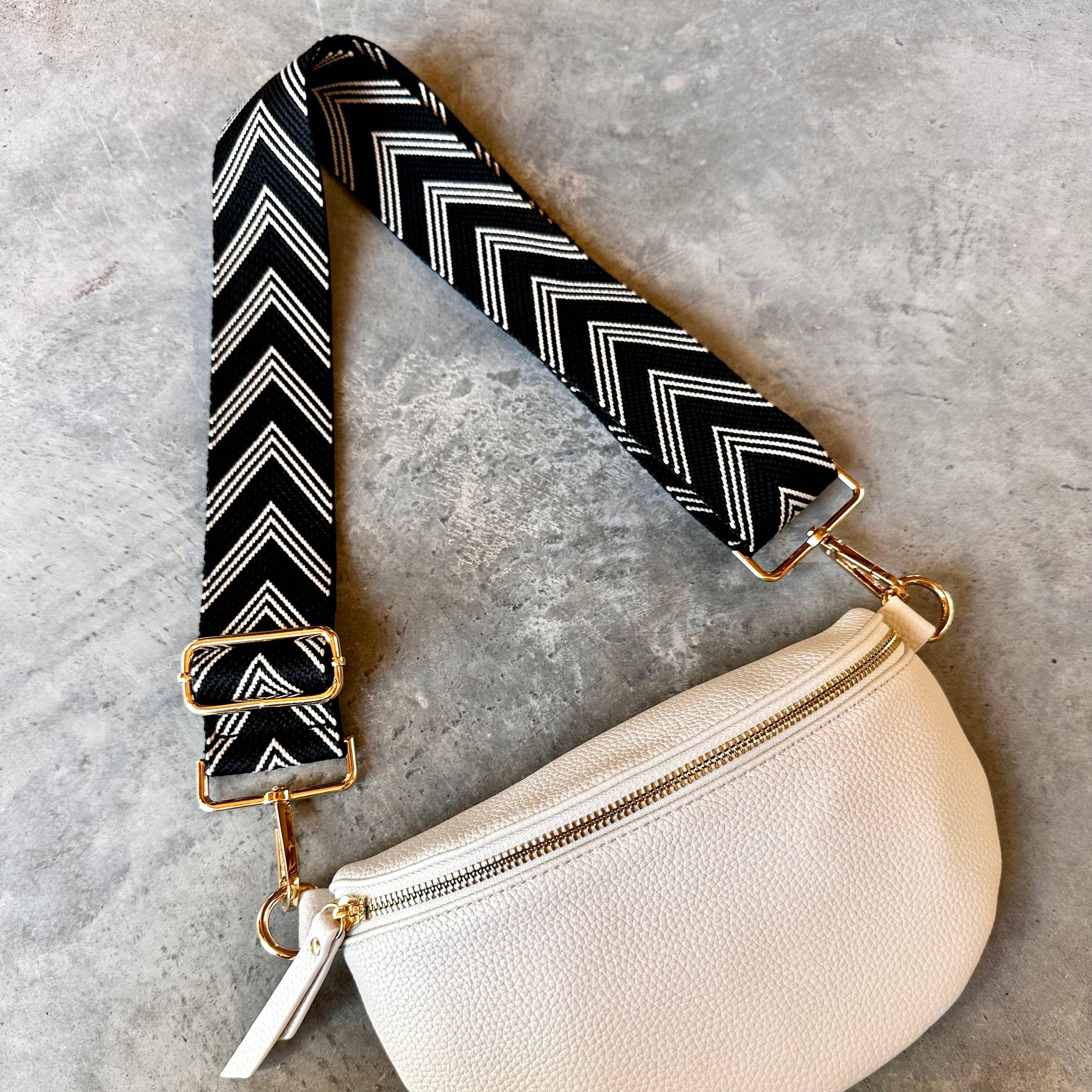 Sangle de sac Chevron noire