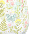 Verre sans pied à motif floral