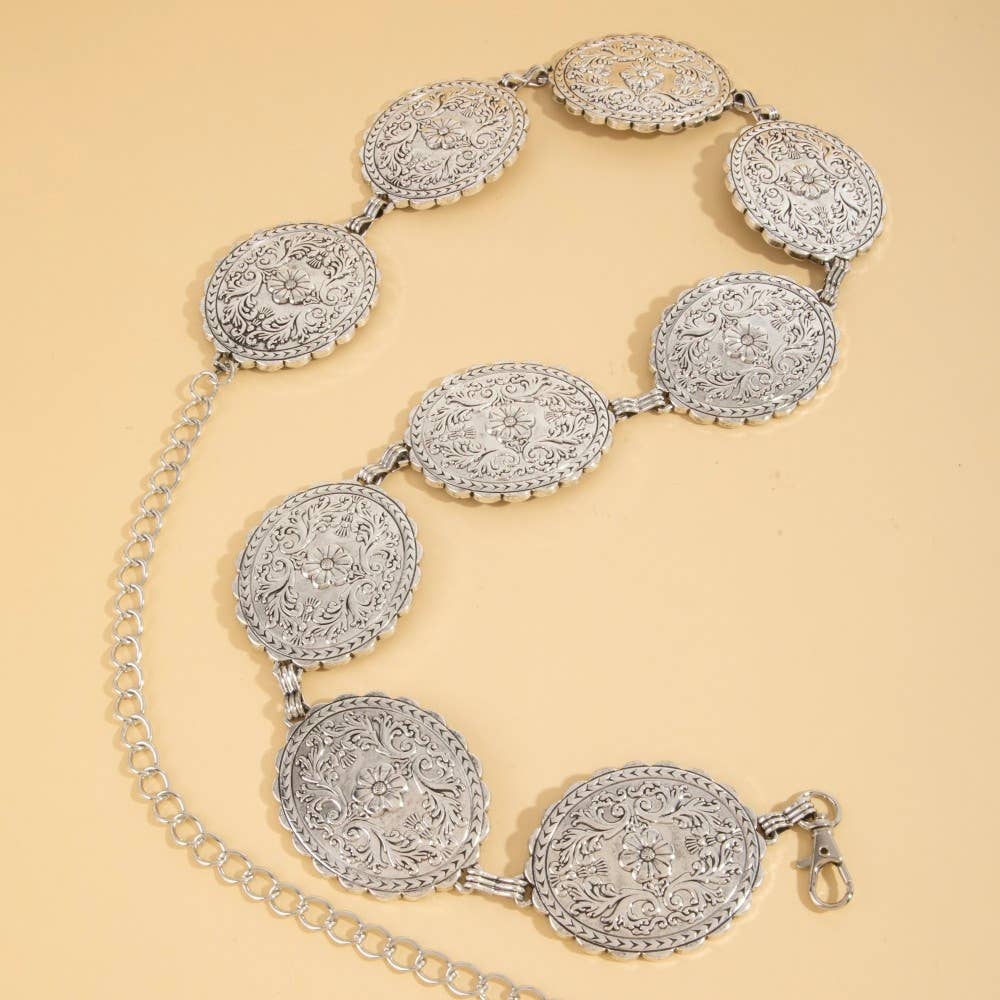 Ceinture concho floral vintage