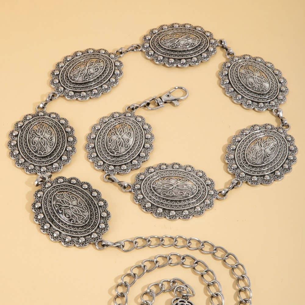 Ceinture concho ovale vintage