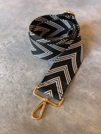 Sangle de sac Chevron noire
