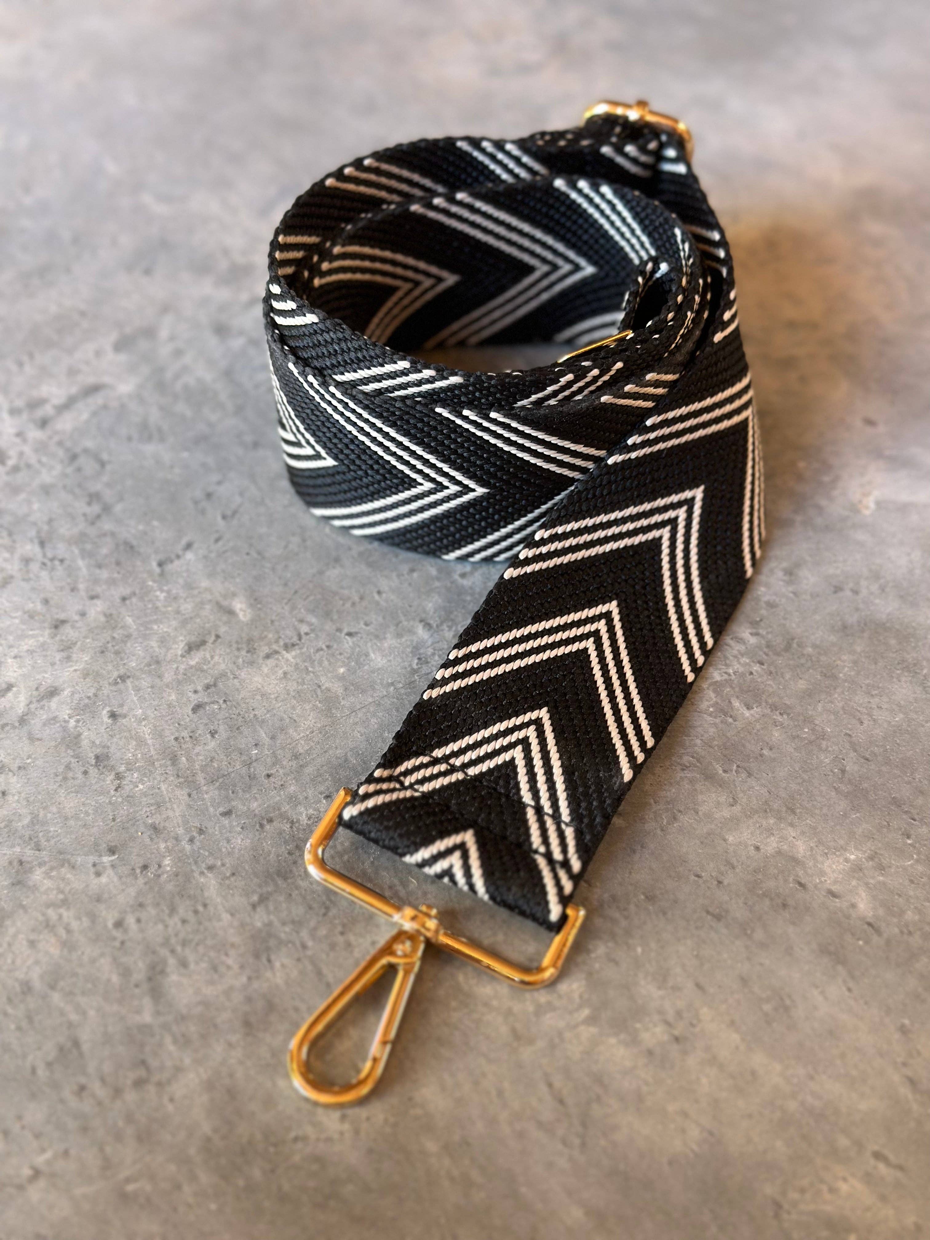 Sangle de sac Chevron noire