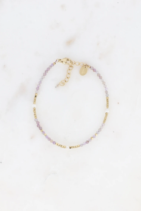 Bracelet Camélia - pierres naturelles