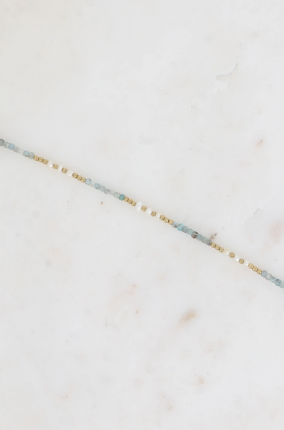 Bracelet Azélie - Pierres naturelles et perles d'eau douces