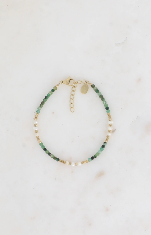 Bracelet Azélie - Pierres naturelles et perles d'eau douces