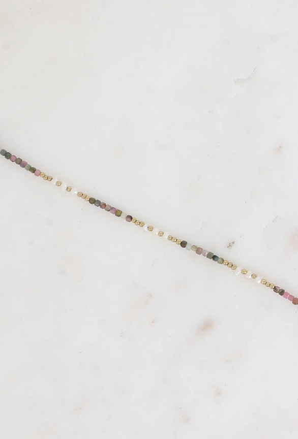 Bracelet Azélie - Pierres naturelles et perles d'eau douces