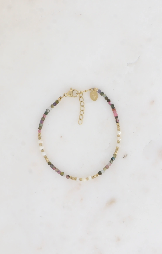 Bracelet Azélie - Pierres naturelles et perles d'eau douces