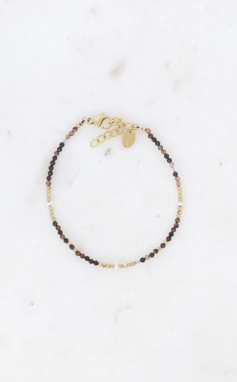 Bracelet Camélia - pierres naturelles