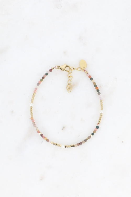 Bracelet Camélia - pierres naturelles