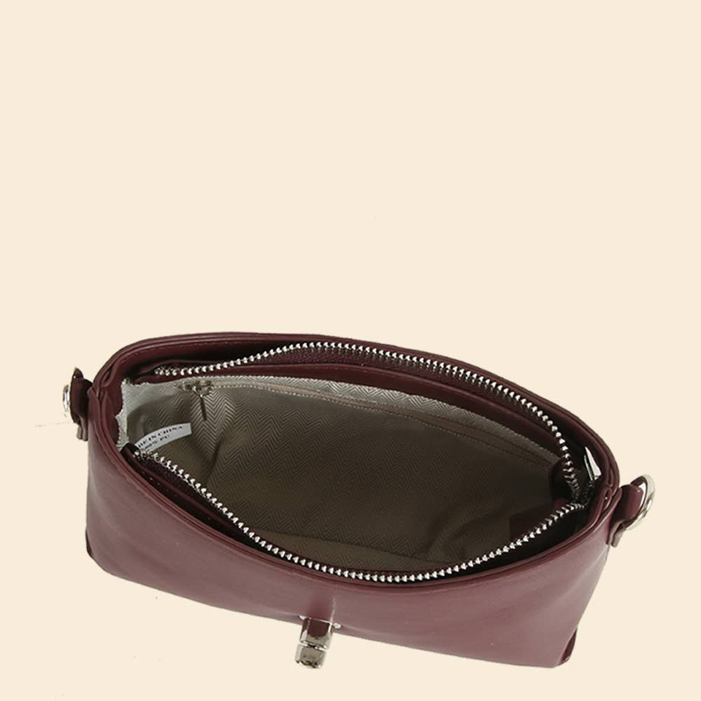 Sac à bandoulière avec fermoir tournant