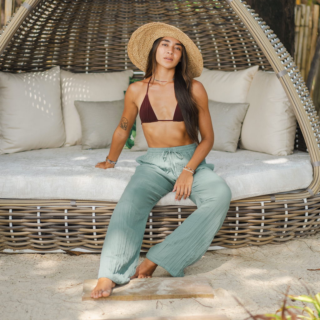 Pantalon coton Cabana - Sauge