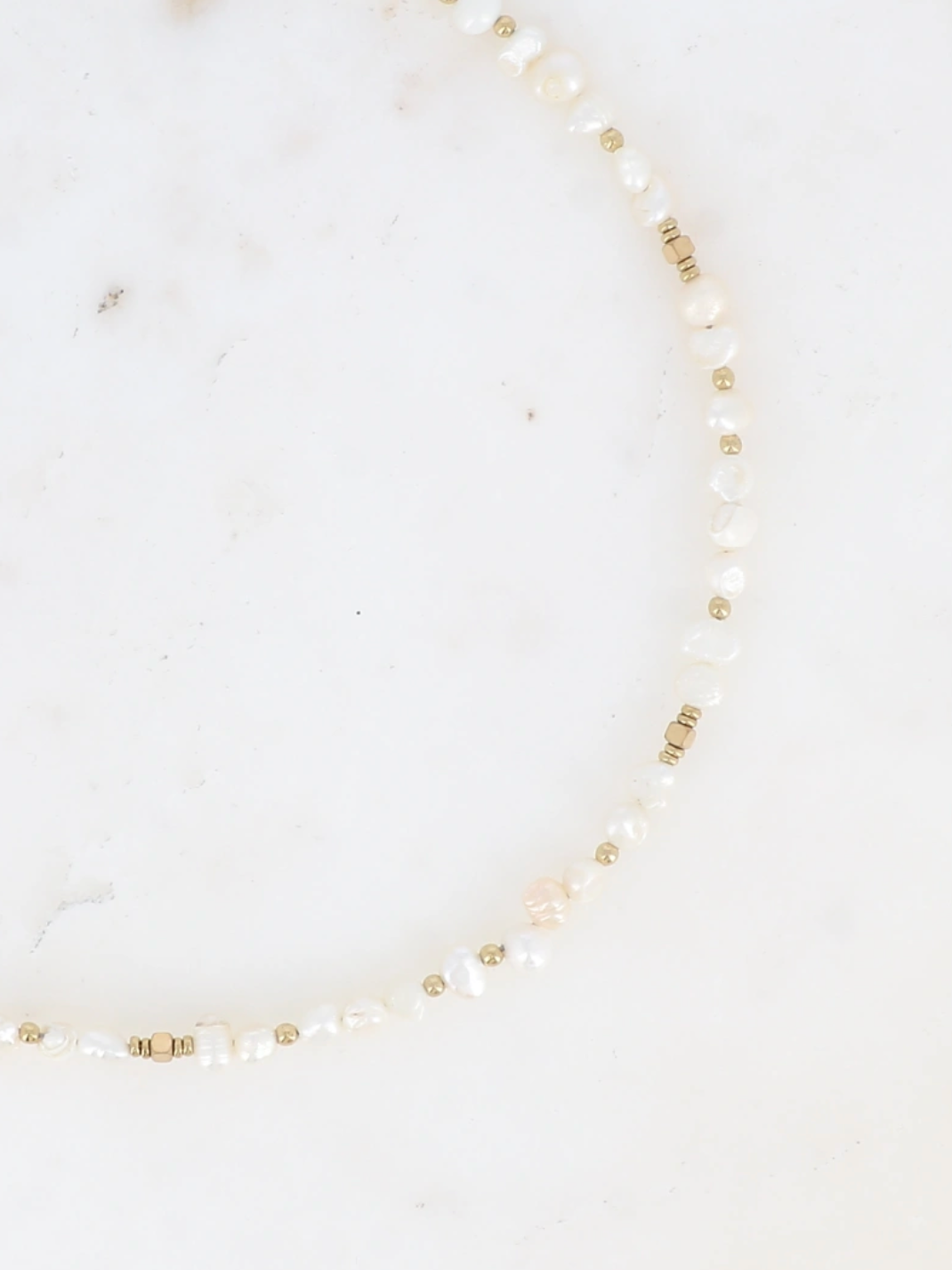 Collier Esmée Doré - perles d'eau douces