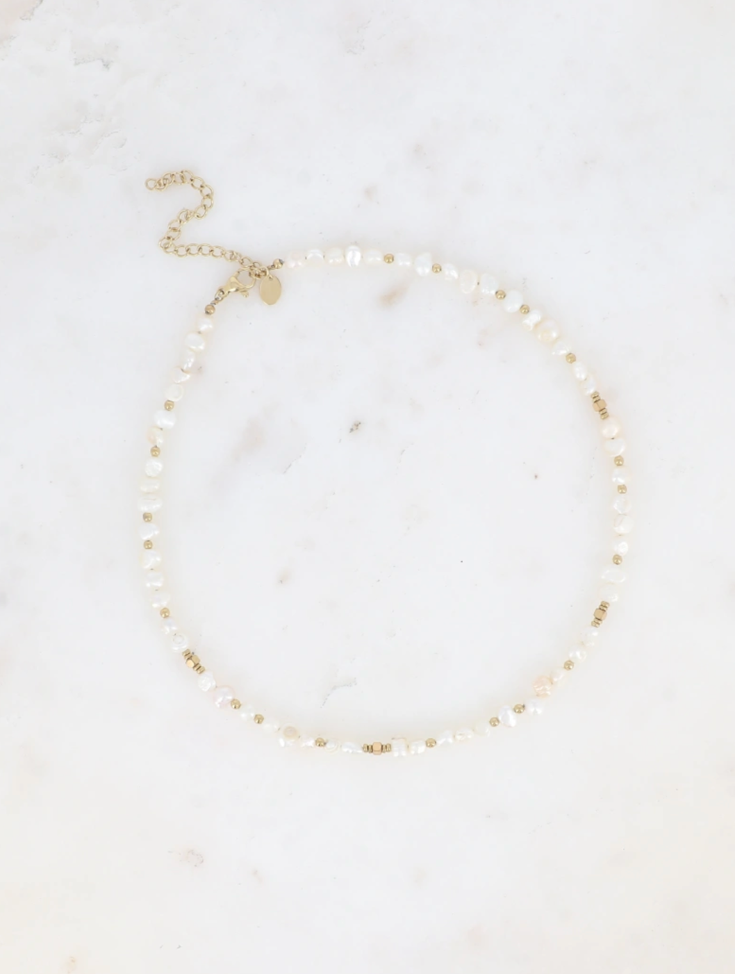 Collier Esmée Doré - perles d'eau douces