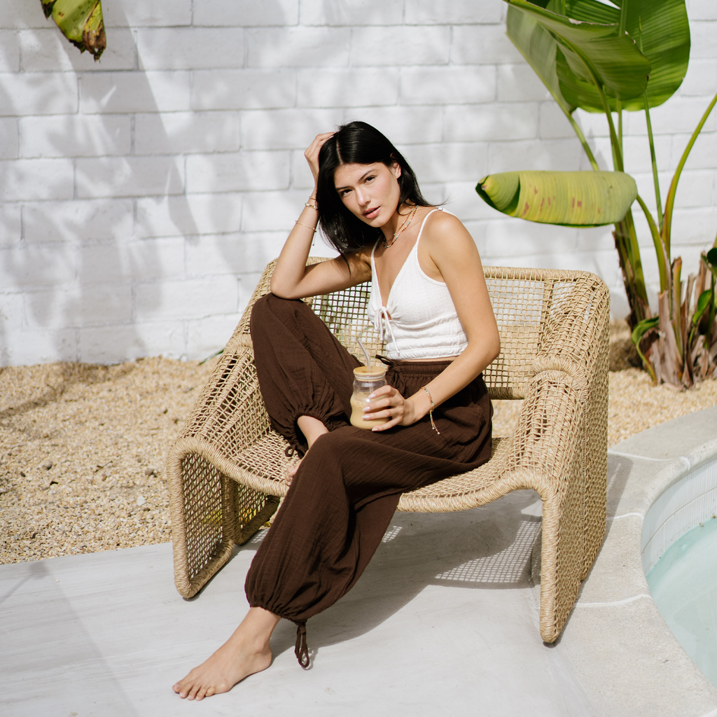 Pantalon coton Cargo - Espresso
