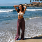 Pantalon coton - Prune
