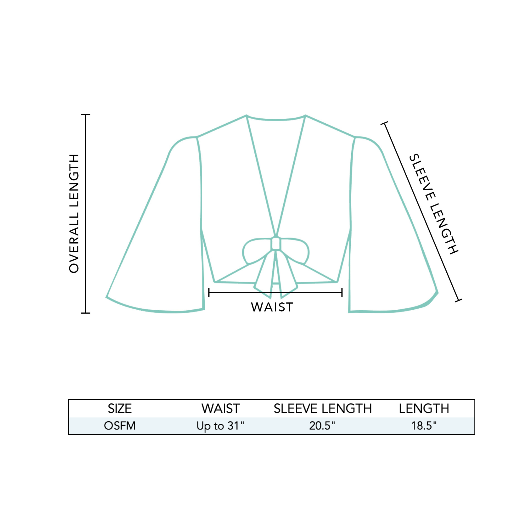 Haut à manches évasées - Noir