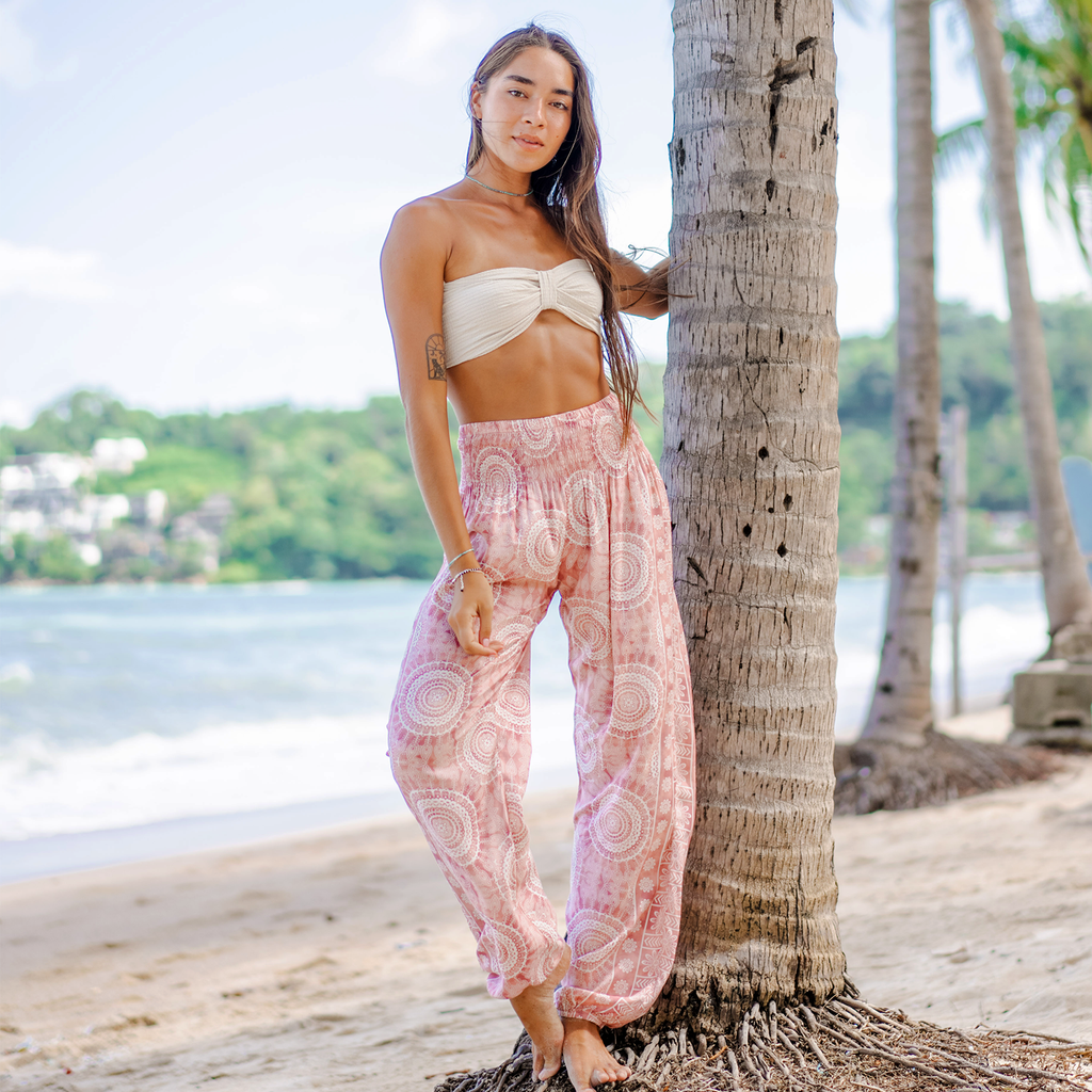 Pantalon Harem - Corail