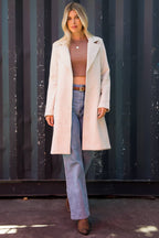 Manteau long laineux