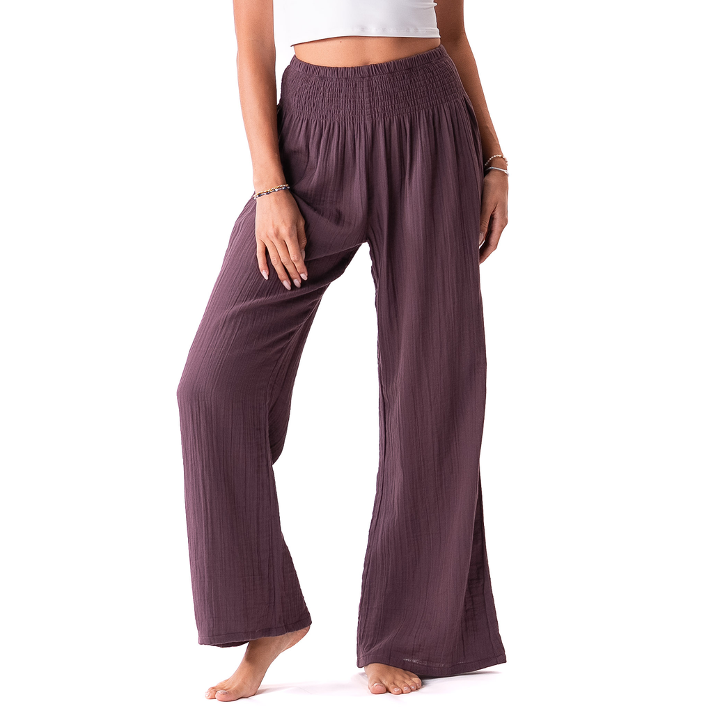 Pantalon coton - Prune
