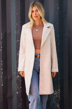 Manteau long laineux