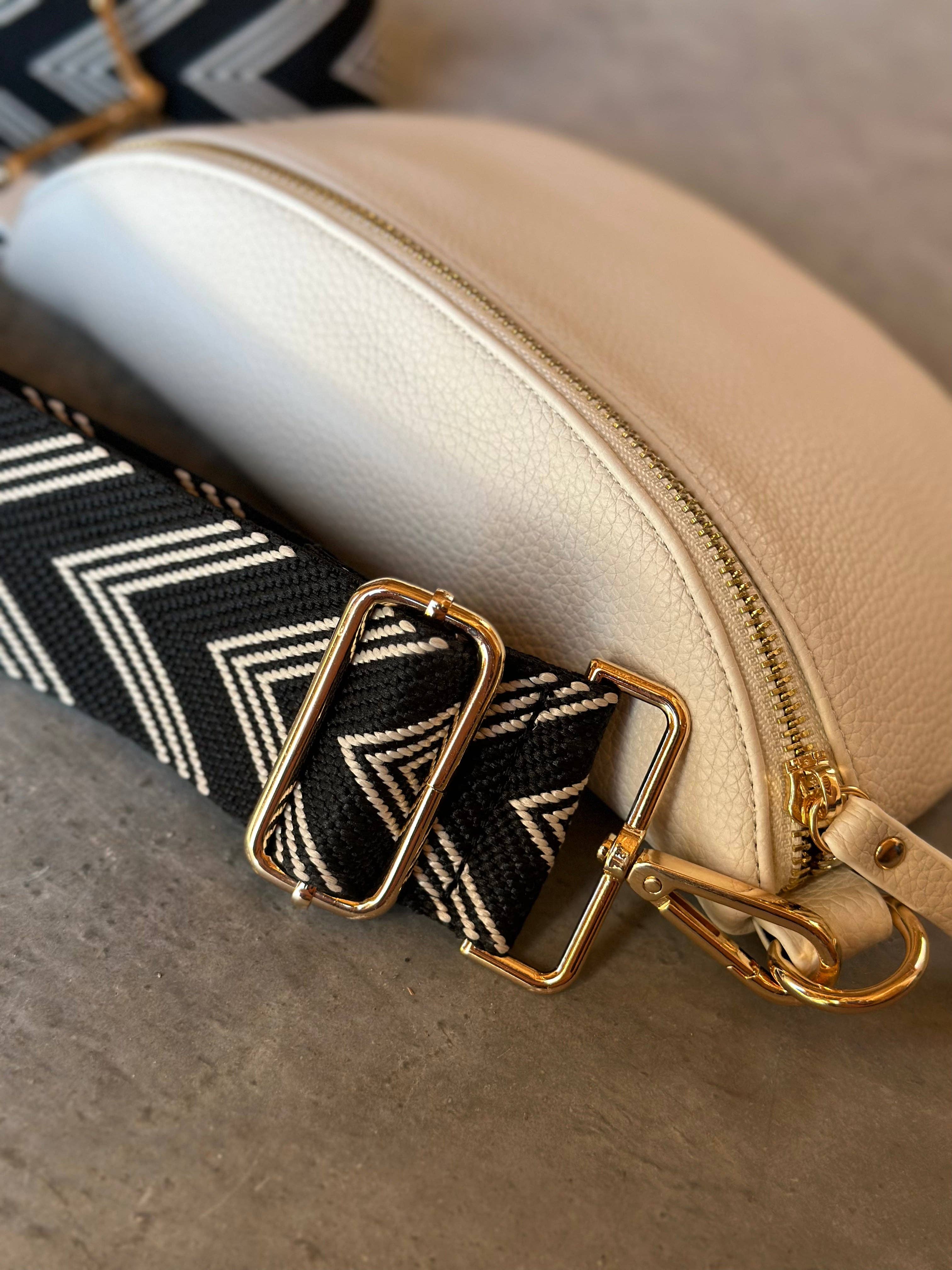 Sangle de sac Chevron noire