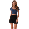 Short en rayonne - Noir