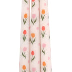 Ensemble de 3 bougies imprimées tulipes