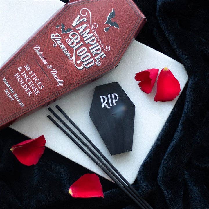 Bâtonnets d'encens Vampire Blood et porte-encens