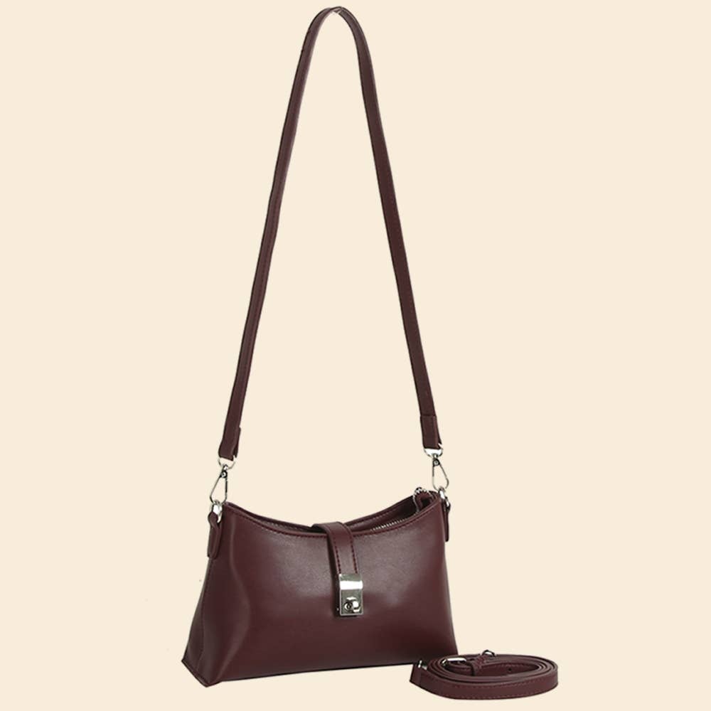 Sac à bandoulière avec fermoir tournant