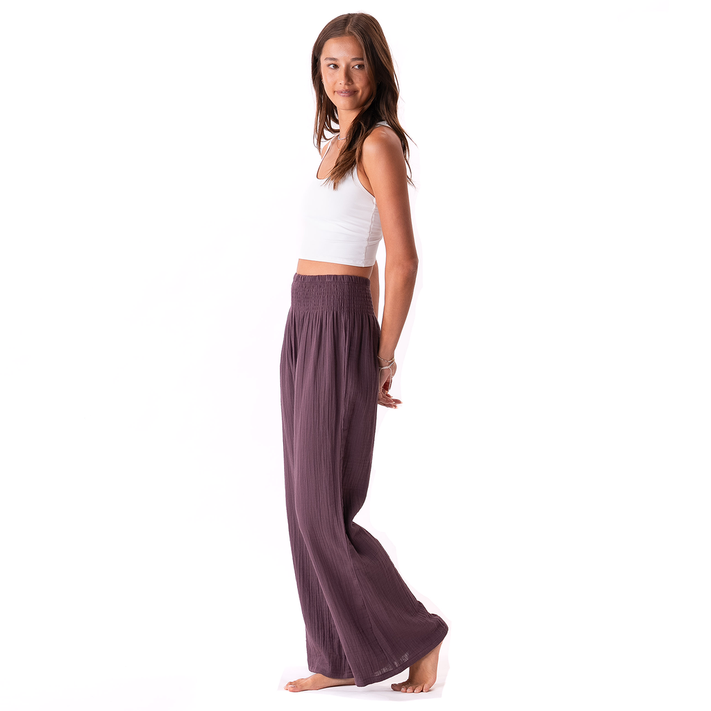 Pantalon coton - Prune